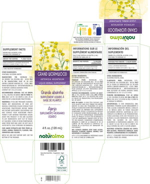 Grande absinthe Teinture liquide sans alcool - Naturalma - Supplément à base de plantes