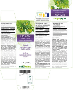 Rhodiole Teinture liquide sans alcool - Naturalma - Supplément à base de plantes