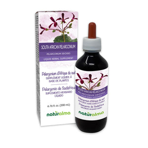 Pelargonio de Sudáfrica Tintura líquida sin alcohol - Naturalma - Suplemento herbario