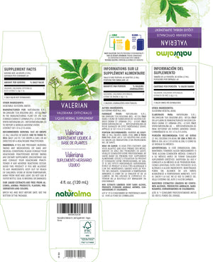 Valériane Teinture liquide sans alcool - Naturalma - Supplément à base de plantes