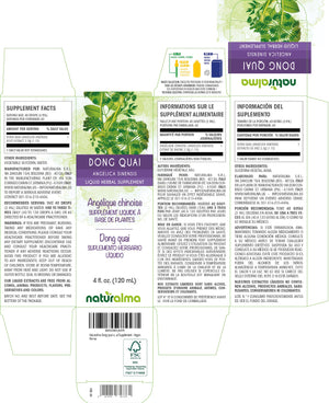 Angélique chinoise Teinture liquide sans alcool - Naturalma - Supplément à base de plantes