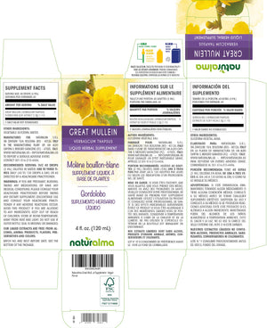 Great mullein Alcohol-free liquid tincture - Naturalma - Herbal supplement