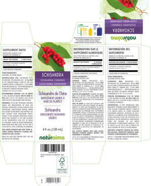 Schisandre de Chine Teinture liquide sans alcool - Naturalma - Supplément à base de plantes