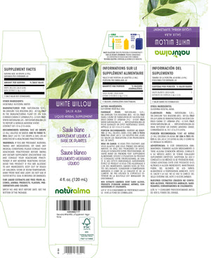 Sauce blanco Tintura líquida sin alcohol - Naturalma - Suplemento herbario