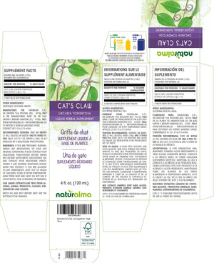 Cat's Claw Alcohol-free liquid tincture - Naturalma - Herbal supplement