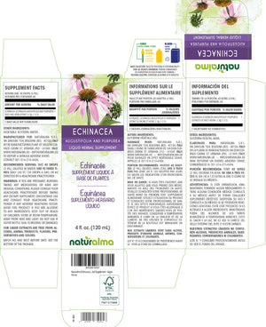Equinácea Tintura líquida sin alcohol - Naturalma - Suplemento herbario