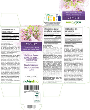 Centaury Alcohol-free liquid tincture - Naturalma - Herbal supplement