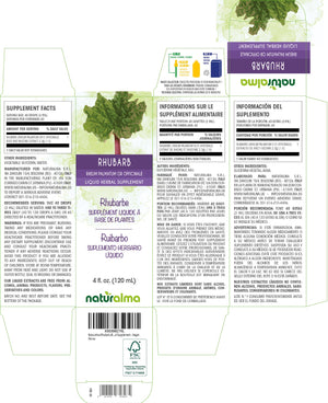 Rhubarb Alcohol-free liquid tincture - Naturalma - Herbal supplement