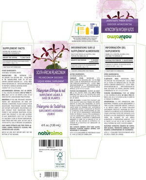 Pelargonio de Sudáfrica Tintura líquida sin alcohol - Naturalma - Suplemento herbario