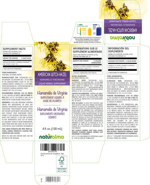 American witch-hazel Alcohol-free liquid tincture - Naturalma - Herbal supplement