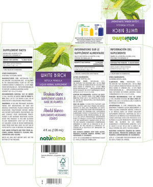 White birch Alcohol-free liquid tincture - Naturalma - Herbal supplement