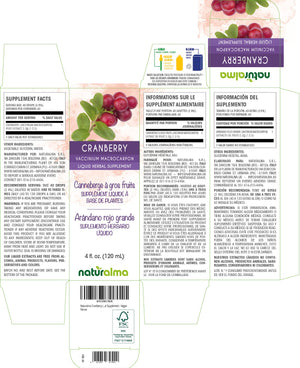 Cranberry Alcohol-free liquid tincture - Naturalma - Herbal supplement