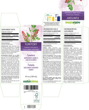 Fumitory Alcohol-free liquid tincture - Naturalma - Herbal supplement
