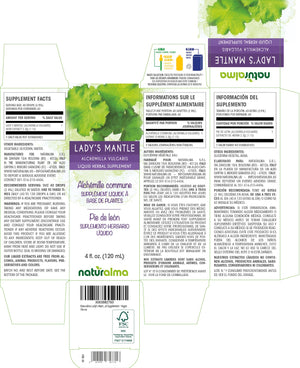Pie de león Tintura líquida sin alcohol - Naturalma - Suplemento herbario