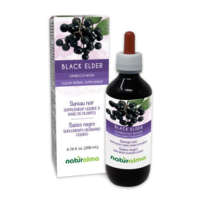 Saúco negro Tintura líquida sin alcohol - Naturalma - Suplemento herbario