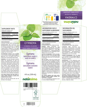 Gymnema Teinture liquide sans alcool - Naturalma - Supplément à base de plantes