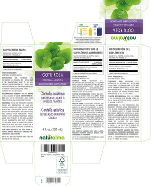 Gotu kola Alcohol-free liquid tincture - Naturalma - Herbal supplement