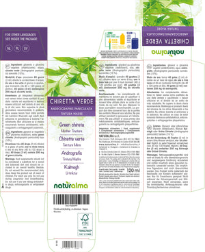 Chiretta Verde Tintura madre liquido analcoolico - Naturalma - Integratore alimentare