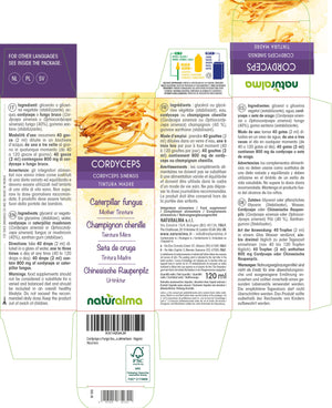 Cordyceps Tintura madre liquido analcoolico - Naturalma - Integratore alimentare