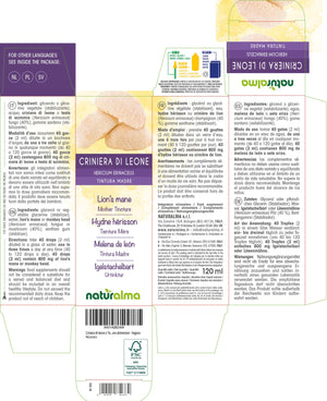 Criniera di leone Tintura madre liquido analcoolico - Naturalma - Integratore alimentare