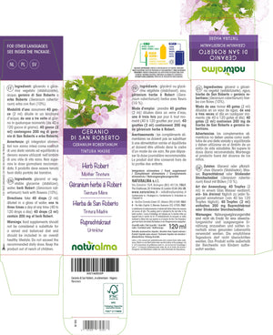 Geranio di San Roberto tintura madre líquida sin alcohol - Naturalma - Complemento alimenticio