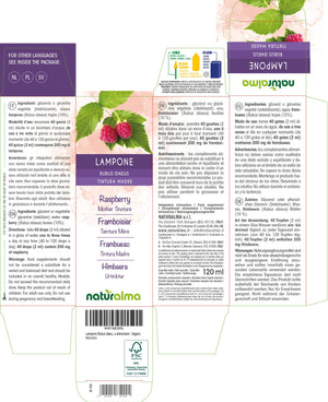 raspberry alcohol-free mother tincture liquid - Naturalma - Food supplement