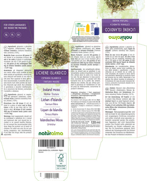 Lichene Islandico Tintura madre liquido analcoolico - Naturalma - Integratore alimentare