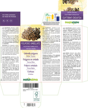 Poliporo umbellato Tintura madre liquido analcoolico - Naturalma - Integratore alimentare