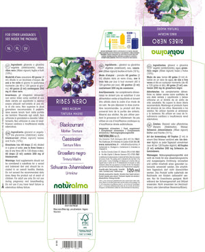 Ribes nero Tintura madre liquido analcoolico - Naturalma - Integratore alimentare
