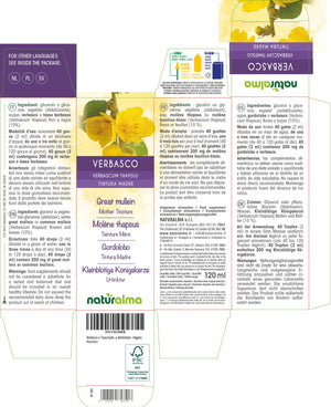 Verbasco Tintura madre liquido analcoolico - Naturalma - Integratore alimentare