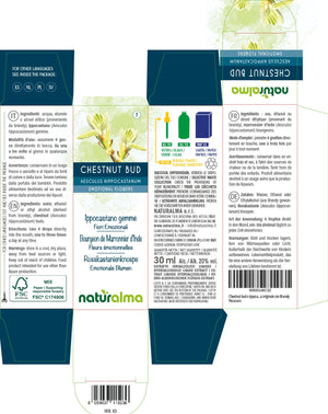 Chestnut Bud Fiori emozionali o Fiori di Bach liquido alcoolico - Naturalma