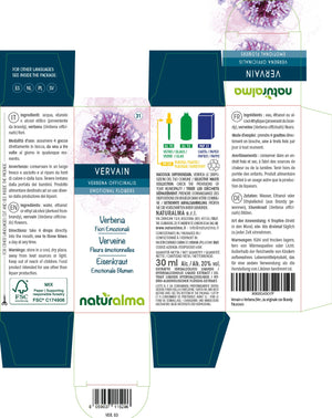 Vervain Fiori emozionali o Fiori di Bach liquido alcoolico - Naturalma