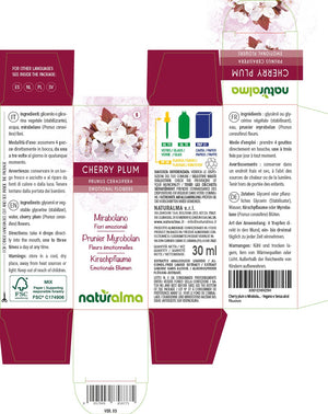 Cherry Plum Fiori emozionali o Fiori di Bach liquido analcoolico - Naturalma