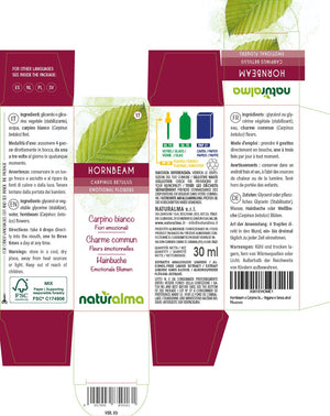 Hornbeam Fiori emozionali o Fiori di Bach liquido analcoolico - Naturalma