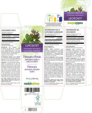 Lungwort Alcohol-free liquid tincture - Naturalma - Herbal supplement