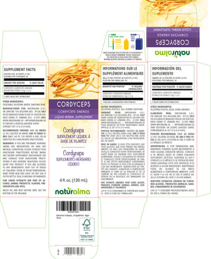 Cordyceps Alcohol-free liquid tincture - Naturalma - Herbal supplement