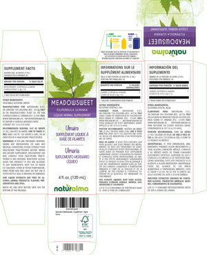 Meadowsweet Alcohol-free liquid tincture - Naturalma - Herbal supplement