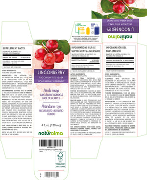 Lingonberry Alcohol-free liquid tincture - Naturalma - Herbal supplement