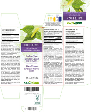White birch Alcohol-free liquid tincture - Naturalma - Herbal supplement