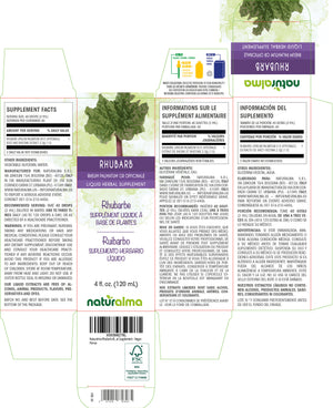Rhubarb Alcohol-free liquid tincture - Naturalma - Herbal supplement