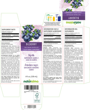 Bilberry Alcohol-free liquid tincture - Naturalma - Herbal supplement