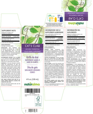 Cat's Claw Alcohol-free liquid tincture - Naturalma - Herbal supplement